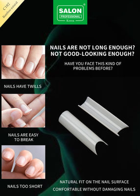 Profissional Falsa unhas dicas naturais cor natural metade de cobertura dedo artificial unhas francesas dicas de unhas