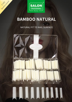 Profissional Falsa unhas dicas naturais cor natural metade de cobertura dedo artificial unhas francesas dicas de unhas