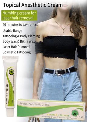 10g Creme de adormecimento de tatuagem por 3-4 horas Indolor com espessura de 2-3 mm e aplicação de 50-60 minutos