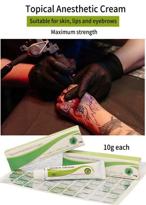 10g Creme de adormecimento de tatuagem por 3-4 horas Indolor com espessura de 2-3 mm e aplicação de 50-60 minutos