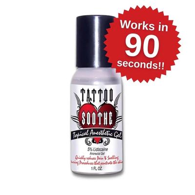 Gel anestésico de tatuagem de acção rápida com 2% de lidocaína e 1,5% de tetracaína para aliviar a dor em 1,2 oz/pcs.