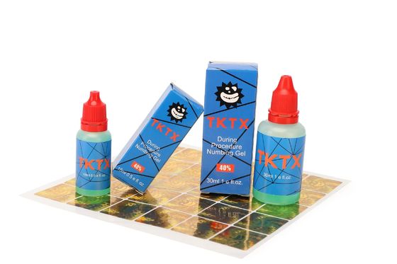 Gel anestésico TKTX 15ml de ação rápida, gel azul com 9% de lidocaína para alívio da dor