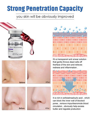 O soro meso LUXUOSO Microneedling absorveu imediatamente a pele que clarea a essência 10ML