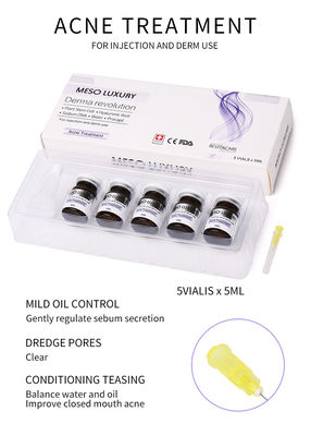Os pontos vermelhos de Mesotherapy da injeção luxuosa do soro da juventude descascam o tratamento da injeção da acne