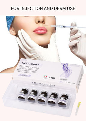 Os pontos vermelhos de Mesotherapy da injeção luxuosa do soro da juventude descascam o tratamento da injeção da acne