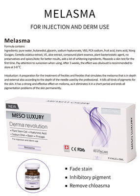 Anti soro meso UV da cara da injeção 5ml do soro da remoção de Melasma para pontos pretos