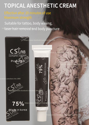 Creme Numbing tópico da tatuagem de creme anestésica insensibilizado do laboratório 75% do CS para a tatuagem Microneedling da sobrancelha do bordo