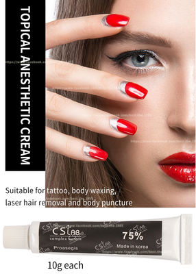 Creme Numbing tópico da tatuagem de creme anestésica insensibilizado do laboratório 75% do CS para a tatuagem Microneedling da sobrancelha do bordo