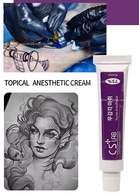 A dor anestésica insensibilizado da parada do creme 10g da tatuagem da sobrancelha desnata o creme permanente de Licocaine da composição de CSLab 75%