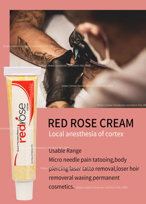 O creme Numbing do Lidocaine permanente vermelho da composição de Rose Numb Anesthetic Cream 10g aplica-se por 20 minutos insensibilizado por 5-6 horas