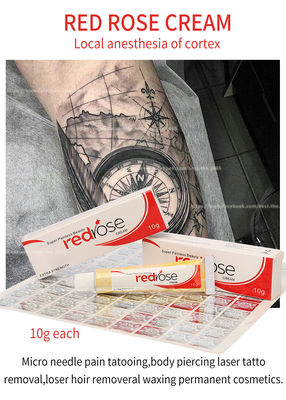 O creme Numbing do Lidocaine permanente vermelho da composição de Rose Numb Anesthetic Cream 10g aplica-se por 20 minutos insensibilizado por 5-6 horas