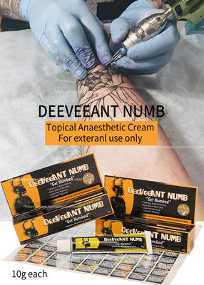 Da tatuagem insensibilizado do creme do Lidocaine de Deeveeant do alívio das dores cor cor-de-rosa branca não oleosa de creme anestésica do inchamento 10g anti