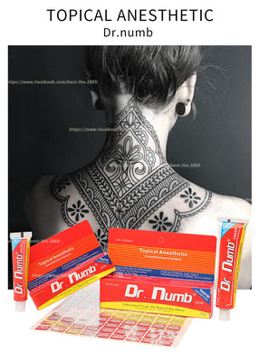 Creme anestésico insensibilizado não oleoso do Lidocaine do Dr. Numb 30g do creme para a remoção do cabelo do laser da tatuagem da sobrancelha do bordo