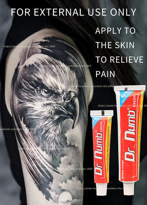 Creme anestésico insensibilizado não oleoso do Lidocaine do Dr. Numb 30g do creme para a remoção do cabelo do laser da tatuagem da sobrancelha do bordo