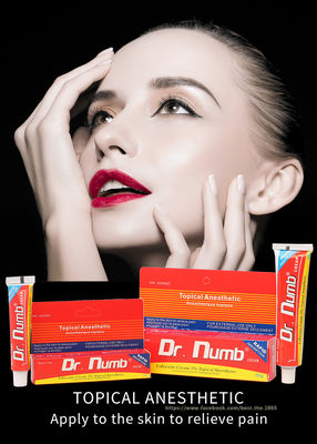 Creme anestésico insensibilizado não oleoso do Lidocaine do Dr. Numb 30g do creme para a remoção do cabelo do laser da tatuagem da sobrancelha do bordo