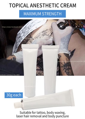 Encerando do Lidocaine 30g branco anestésico insensibilizado branco indolor do creme do tubo 30G da tatuagem o creme tópico