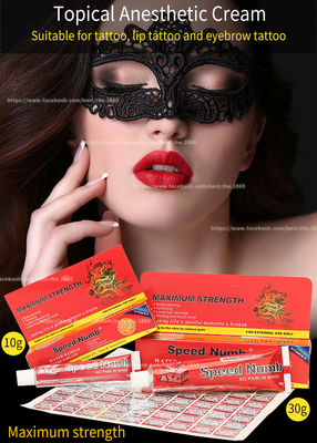 Da tatuagem de creme insensibilizado da tatuagem 10g 30g da velocidade altamente eficaz tatuagem de creme Numbing anestésica do corpo da sobrancelha do bordo