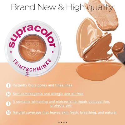 Fundação KRYOLAN SUPRACOLOR Alemanha Fundação de Maquiagem Proof Wafter Facial Original de Longa Duração