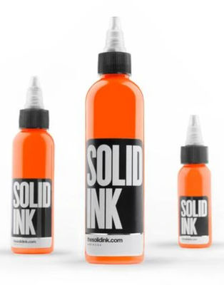 Tinta alaranjada 30ML 60ML 120ML 260ML da tatuagem do corpo contínuo da tinta da tatuagem do pigmento permanente puro da composição