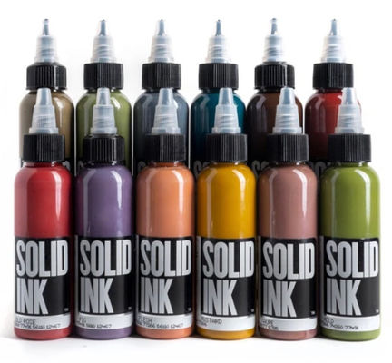 Luz do pigmento da tinta da tatuagem da tinta contínua de 60ML 120ML micro - marrom