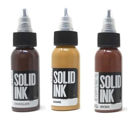 Pigmento orgânico permanente puro da tatuagem do pigmento 30ML 60ML 120ML 260ML da composição da tinta contínua da tatuagem de Brown