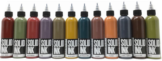 60ML 120ML Solid Tattoo Ink Micro Pigment Light Brown Tattoo Ink