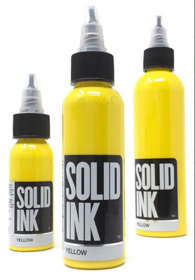 Pigmento orgânico não tóxico amarelo brilhante da tatuagem da tinta da tatuagem de 120ML 260ML