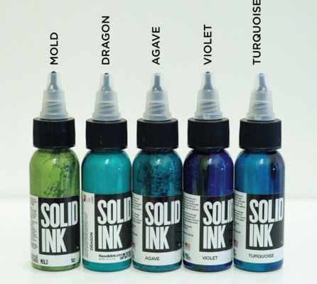 Pigmento não perigoso 30ML contínuo 60ML da tinta da tatuagem das cores com glicerina