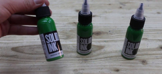 Plantas puras verdes médias da tinta da tatuagem da tinta contínua do aerógrafo de 30ML 60ML