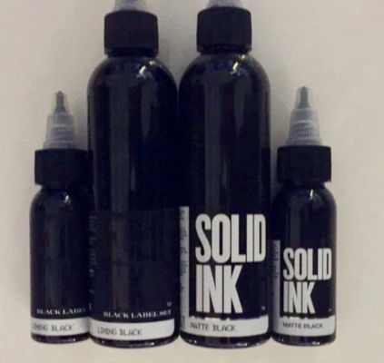 Alinhando o pigmento puro provisório 120ML 260ML da tinta da tatuagem da tinta contínua de corpo preto