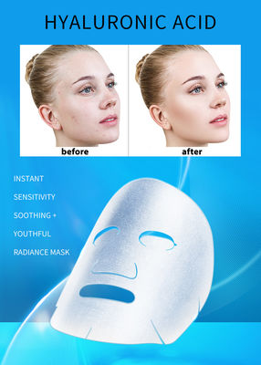 Pele apertada ácida hialurónica facial hidratando material pura da máscara 7pcs