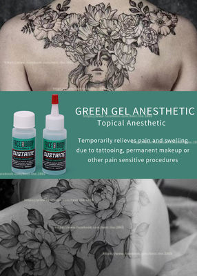Anesthetic Sustaine Tattoo Numbing Gel Stable Green Color Anti Allergy